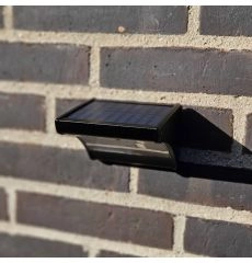 Nordlight solcelle væglampe (sort) - 